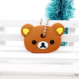 Cartoon Anime Minion Cute Owl Key Cover TO.US Bear Mickey Keychain Silicone Hello Kitty Holder porte clef Ring cat cap chain-Low Cost Product-Low Cost Product