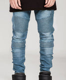 Biker Jeans 2016 mens denim biker jeans zipper straight men strech slim fit quality jeans classic blue cheap biker jeans hip hop-Low Cost Product-Low Cost Product