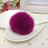 fur pom keychain Real Rabbit Fur Ball Key chains fur keyring porte clef llaveros Key Chain For Bag Charm navidad regalos-Low Cost Product-Low Cost Product