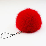 fur pom keychain Real Rabbit Fur Ball Key chains fur keyring porte clef llaveros Key Chain For Bag Charm navidad regalos-Low Cost Product-Low Cost Product