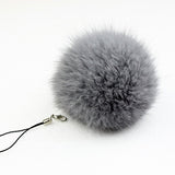 fur pom keychain Real Rabbit Fur Ball Key chains fur keyring porte clef llaveros Key Chain For Bag Charm navidad regalos-Low Cost Product-Low Cost Product