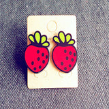 Many New Designs Animal Rabbit Monkey Fruit Month Small Acrylic Stud Earrings For Women Night Club Punk Jewelry Accessories-Low Cost Product-Low Cost Product