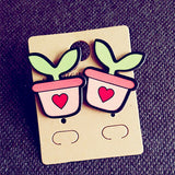 Many New Designs Animal Rabbit Monkey Fruit Month Small Acrylic Stud Earrings For Women Night Club Punk Jewelry Accessories-Low Cost Product-Low Cost Product