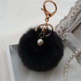 2016 Hot Sale, Fluffy Ball Keychain Cute Pompom Simulation Rabbit Fur Ball Key Chain For Car Key Ring Car Bag Pendant Chaveiro-Low Cost Product-Low Cost Product