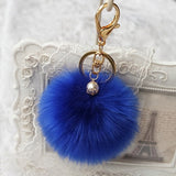 2016 Hot Sale, Fluffy Ball Keychain Cute Pompom Simulation Rabbit Fur Ball Key Chain For Car Key Ring Car Bag Pendant Chaveiro-Low Cost Product-Low Cost Product