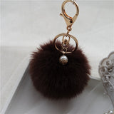 2016 Hot Sale, Fluffy Ball Keychain Cute Pompom Simulation Rabbit Fur Ball Key Chain For Car Key Ring Car Bag Pendant Chaveiro-Low Cost Product-Low Cost Product