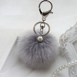 2016 Hot Sale, Fluffy Ball Keychain Cute Pompom Simulation Rabbit Fur Ball Key Chain For Car Key Ring Car Bag Pendant Chaveiro-Low Cost Product-Low Cost Product