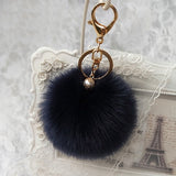 2016 Hot Sale, Fluffy Ball Keychain Cute Pompom Simulation Rabbit Fur Ball Key Chain For Car Key Ring Car Bag Pendant Chaveiro-Low Cost Product-Low Cost Product