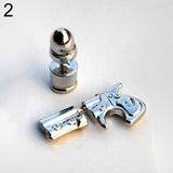 Bluelans Cool Stereo Pistol Bullets Asymmetry Alloy Stud Earrings Ear Piercing Jewelry-Low Cost Product-Low Cost Product