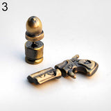 Bluelans Cool Stereo Pistol Bullets Asymmetry Alloy Stud Earrings Ear Piercing Jewelry-Low Cost Product-Low Cost Product