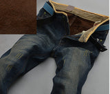 HOT 2016 warm jeans brand jeans men's autumn winter jeans warm flocking warm soft wool men jeans number 087-Low Cost Product-Low Cost Product