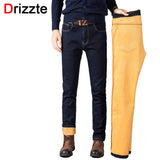 Drizzte Mens Winter Thicken Stretch Denim Jeans Warm Fleece Jean Pants Trousers Size 32 33 34 35 36 38 40 42-Low Cost Product-Low Cost Product