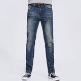 High Quality Mens Jeans Blue Color Printed Jeans For Men Ripped Button Jeans Casual Pants High Quality Cotton Denim Jeans 003D-Low Cost Product-Low Cost Product