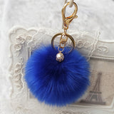 Sale 2016 New Rabbit Fur Ball Keychain Bag Plush Trinket Car Key Ring Car Key Small Pendant llaveros Fast Shipping Feida-Low Cost Product-Low Cost Product