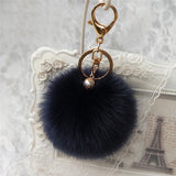 Sale 2016 New Rabbit Fur Ball Keychain Bag Plush Trinket Car Key Ring Car Key Small Pendant llaveros Fast Shipping Feida-Low Cost Product-Low Cost Product