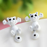 Kittenup New Multiple Color Classic Fashion Kitten Animal brincos Jewelry Cute Cat Stud Earrings For Women Girls-Low Cost Product-Low Cost Product