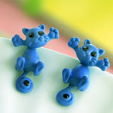 Kittenup New Multiple Color Classic Fashion Kitten Animal brincos Jewelry Cute Cat Stud Earrings For Women Girls-Low Cost Product-Low Cost Product