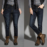 Warm pants denim stretch jeans size Men's thick winter high-quality Jeans-Low Cost Product-Low Cost Product