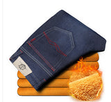 Mens Winter Thicken Stretch Denim Jeans Warm Fleece Jean Pants Trousers Size 32 33 34 35 36 38 40 42-Low Cost Product-Low Cost Product