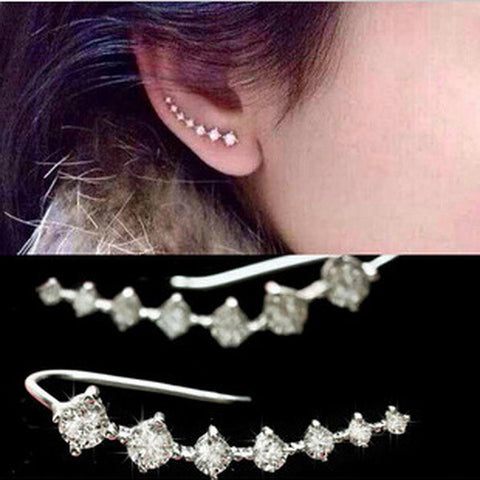 Kittenup 2016 new fashion Seven stars Trendy Jewelry Beautifully Ear row Accessories line type Earrings for women EH0282-Low Cost Product-Low Cost Product