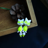 Kittenup New Fashion Yellow Purple Black Animal Cute Fox Stud Earrings For Women Jewelry Gifts 0418-Low Cost Product-Low Cost Product