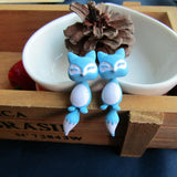 Kittenup New Fashion Yellow Purple Black Animal Cute Fox Stud Earrings For Women Jewelry Gifts 0418-Low Cost Product-Low Cost Product