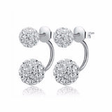 High Quality Double Side Earrings,Fashion Crystal Disco Ball Shamballa Stud Earrings For Fashion Women Party Jewelry Wholesale-Low Cost Product-Low Cost Product