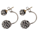 High Quality Double Side Earrings,Fashion Crystal Disco Ball Shamballa Stud Earrings For Fashion Women Party Jewelry Wholesale-Low Cost Product-Low Cost Product