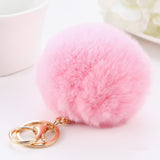 2016 new 10 color trinket Keychain pompons keychains fur Keychain fluffy key chains for cars keyrings trinkets pom pom keychain-Low Cost Product-Low Cost Product