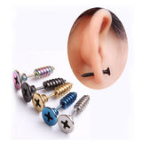 Punk Style Stainless Steel 5 Colors Stud Earrings Men's Punk Ear Jewelry Rock Gothic Unisex Piercing Earring Free shipping-Low Cost Product-Low Cost Product