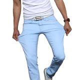 2016 New Fashion Men's Casual Stretch Skinny Jeans Trousers Tight Pants Solid Colors-Low Cost Product-Low Cost Product