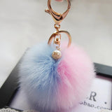 Big Sale !Faux Rabbit Fur Ball Keychain for Bag Plush Car Key Ring Car Key Pendant Amzing-Low Cost Product-Low Cost Product